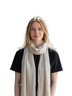 Apolis + Matteo 100% Linen Scarf Beige One Size Beach Boho Coastal Lagenlook